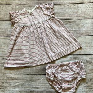 Ralph Lauren Striped Wrap Neck Dress and Bloomers Girls Size 9 mo